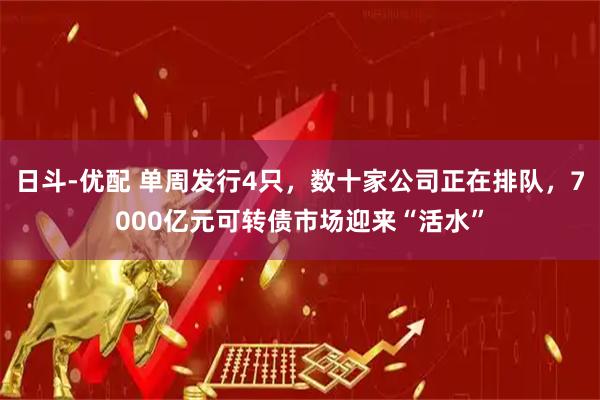 日斗-优配 单周发行4只，数十家公司正在排队，7000亿元可转债市场迎来“活水”