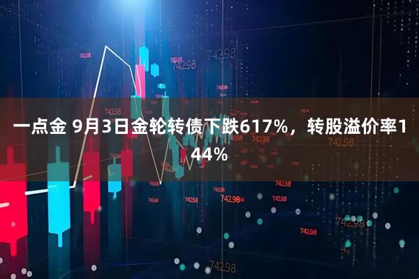 一点金 9月3日金轮转债下跌617%，转股溢价率144%